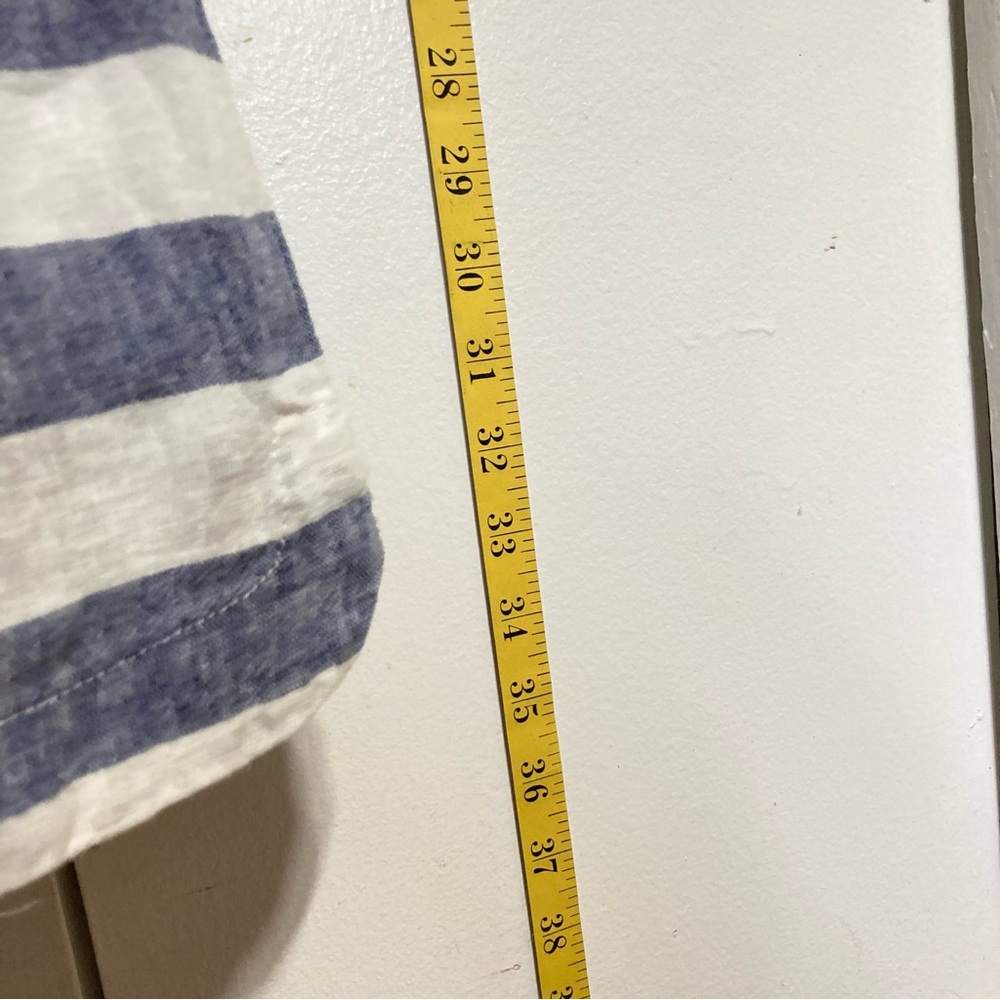 BEACH LUNCH LOUNGE Alina Nautical Stripe Linen Cotton Shift Dress Womens XS - Picture 11 of 13